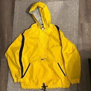 Nike Yellow Rain Jacket with Black Details